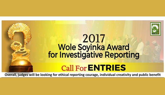 2017 wole soyinka award for investigative reporting