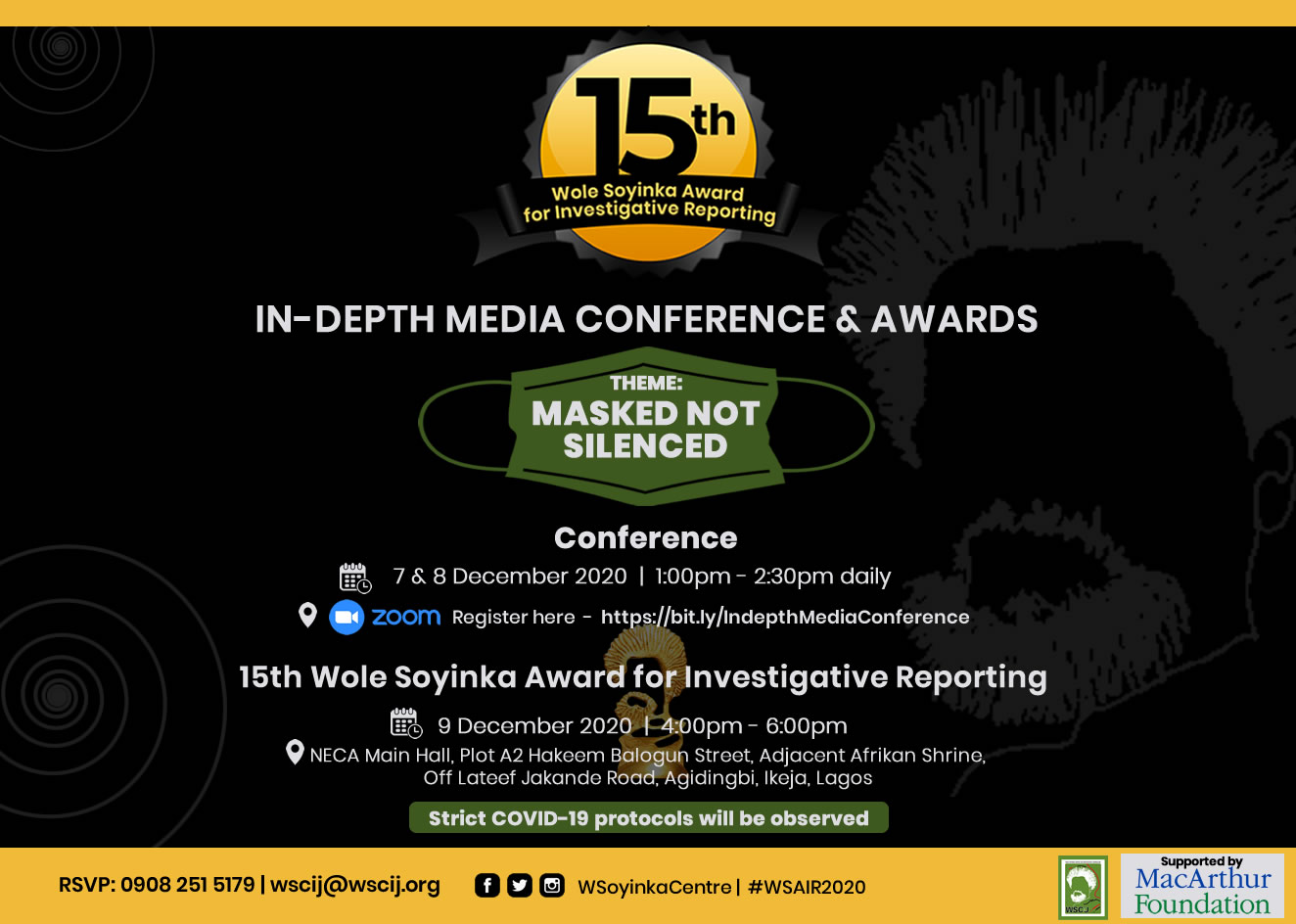 Wole Soyinka Centre marks 15th award edition with conference on media repression