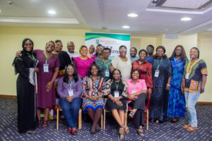 2023 Report Women FRLP Fellowship participants with the mentors and WSCIJ team at the three-day training in Lagos, Nigeria