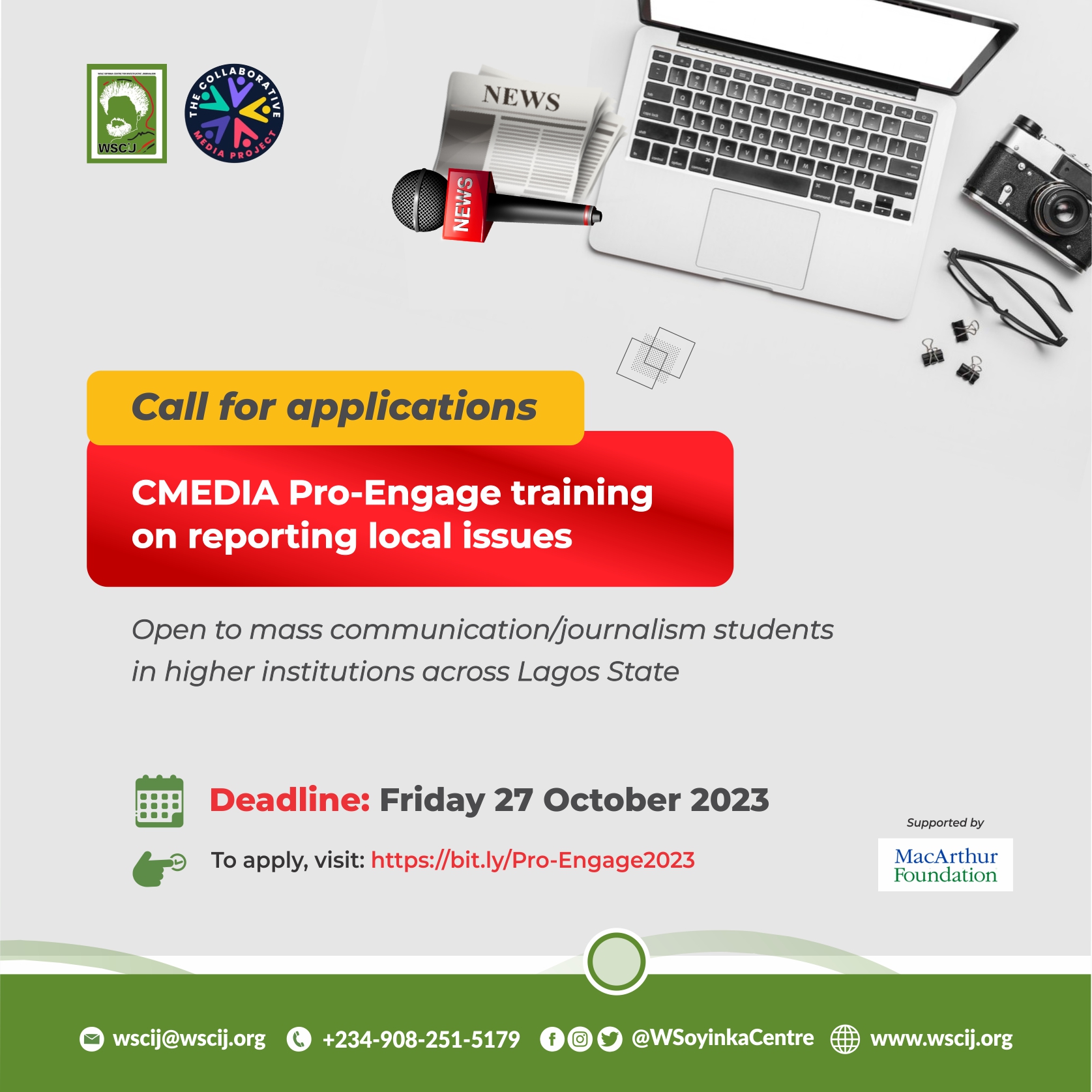 Poster_Call for applications_CMEDIA_Pro-Engage_2023