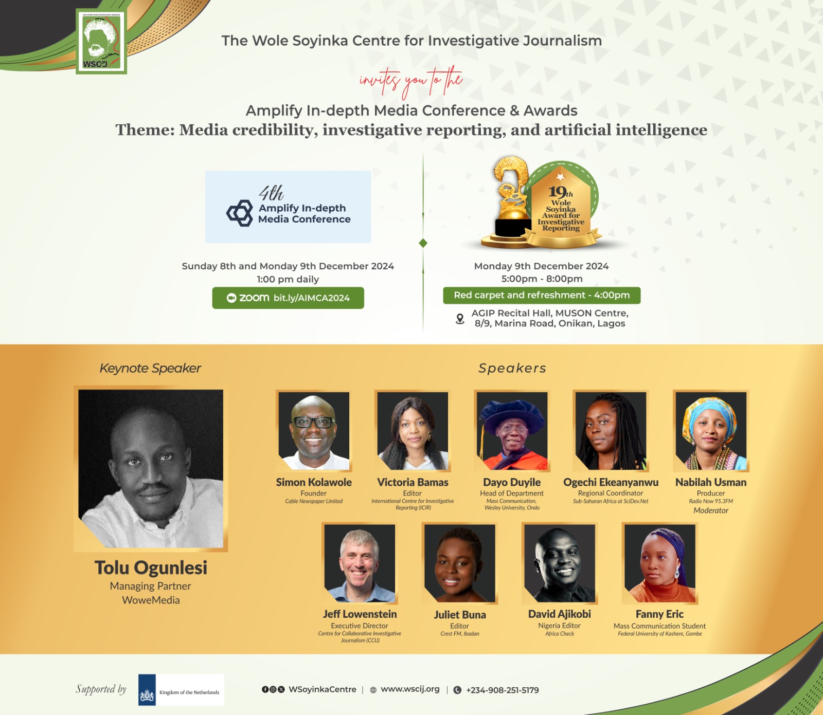 Tolu Ogunlesi to keynote 2024 AIM Conference and Awards on media credibility, investigative reporting and artificial intelligence