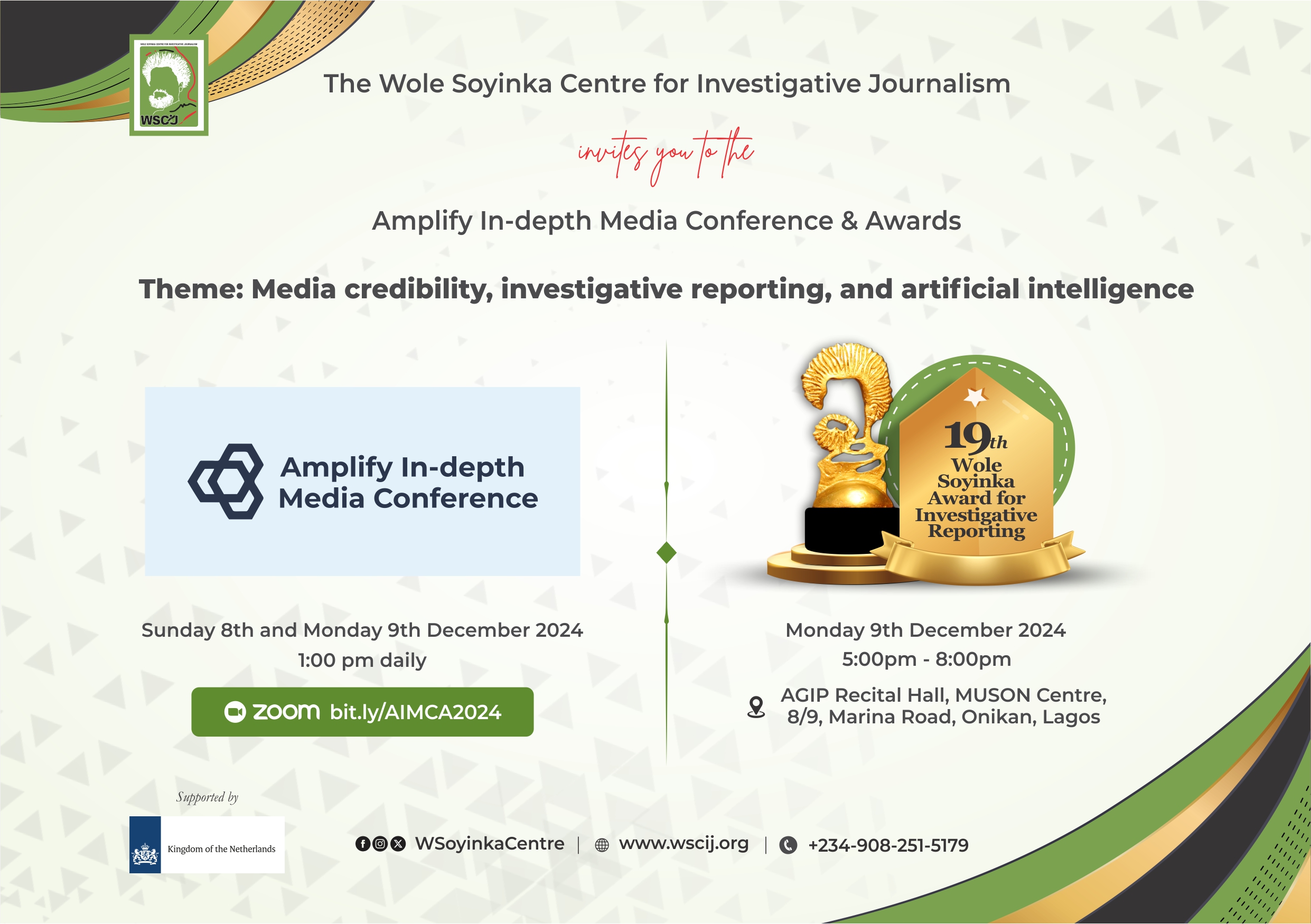 WSCIJ’s AIM Conference and Wole Soyinka Award to address impact of emerging technologies on Nigerian journalism