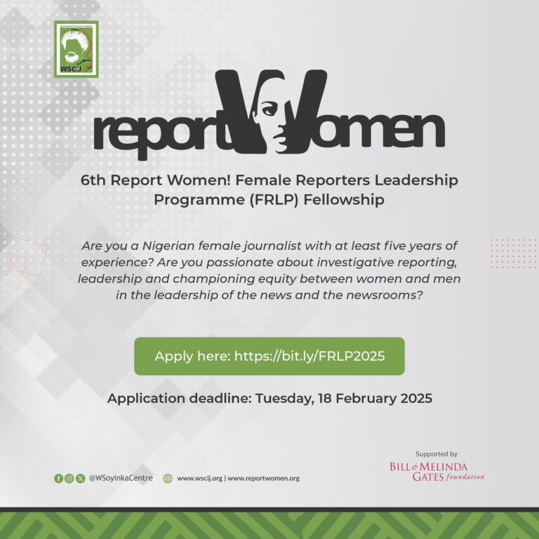 2025 Report Women! Female Reporters Leadership Programme (FRLP) Fellowship application opens