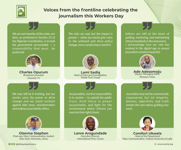 Voices from the frontline celebrating journalism on this Workers’ Day