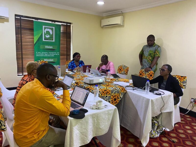 Committee members at the WSCIJ strategy meeting on the 2024 Journalism and Civic Space Status Report.