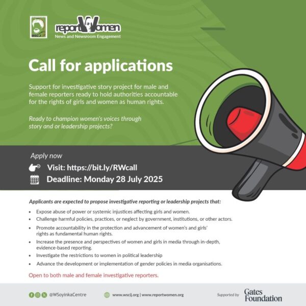 Call for applications: Champion building support for investigative story projects on women and girls’ rights