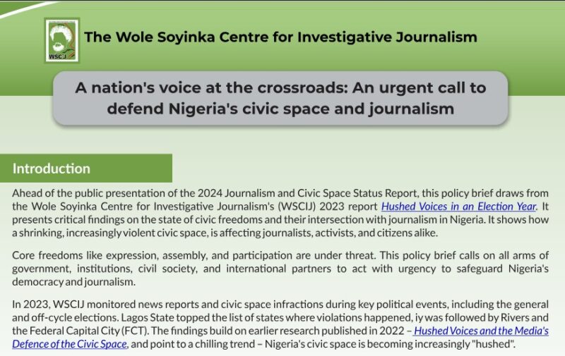 CIVIC SPACE POLICY REPORT