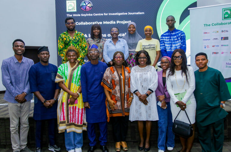 Executive Director/CEO WSCIJ, Motunrayo Alaka; Technical Advisor CMEDIA Project, Prof. Abigail ogwezzy ndisika, along with partners and the media representatives, during the CMEDIA event in GRA Ikeja, Lagos State.
