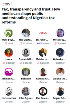 Screenshots of participants at the October edition of WSCIJ’s Journalism and Society Conversation