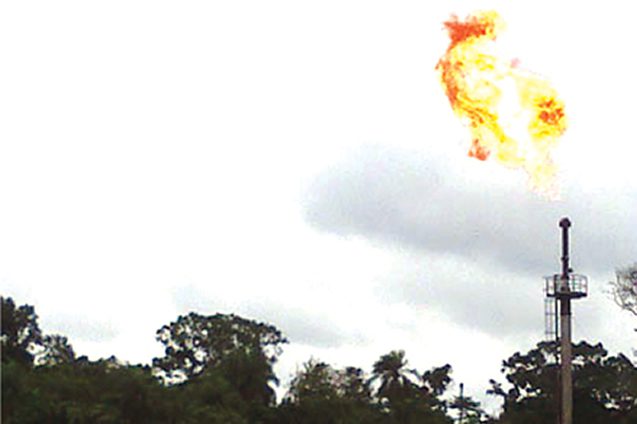 Gas-flare-at-dusk-in-Ogboinbiri