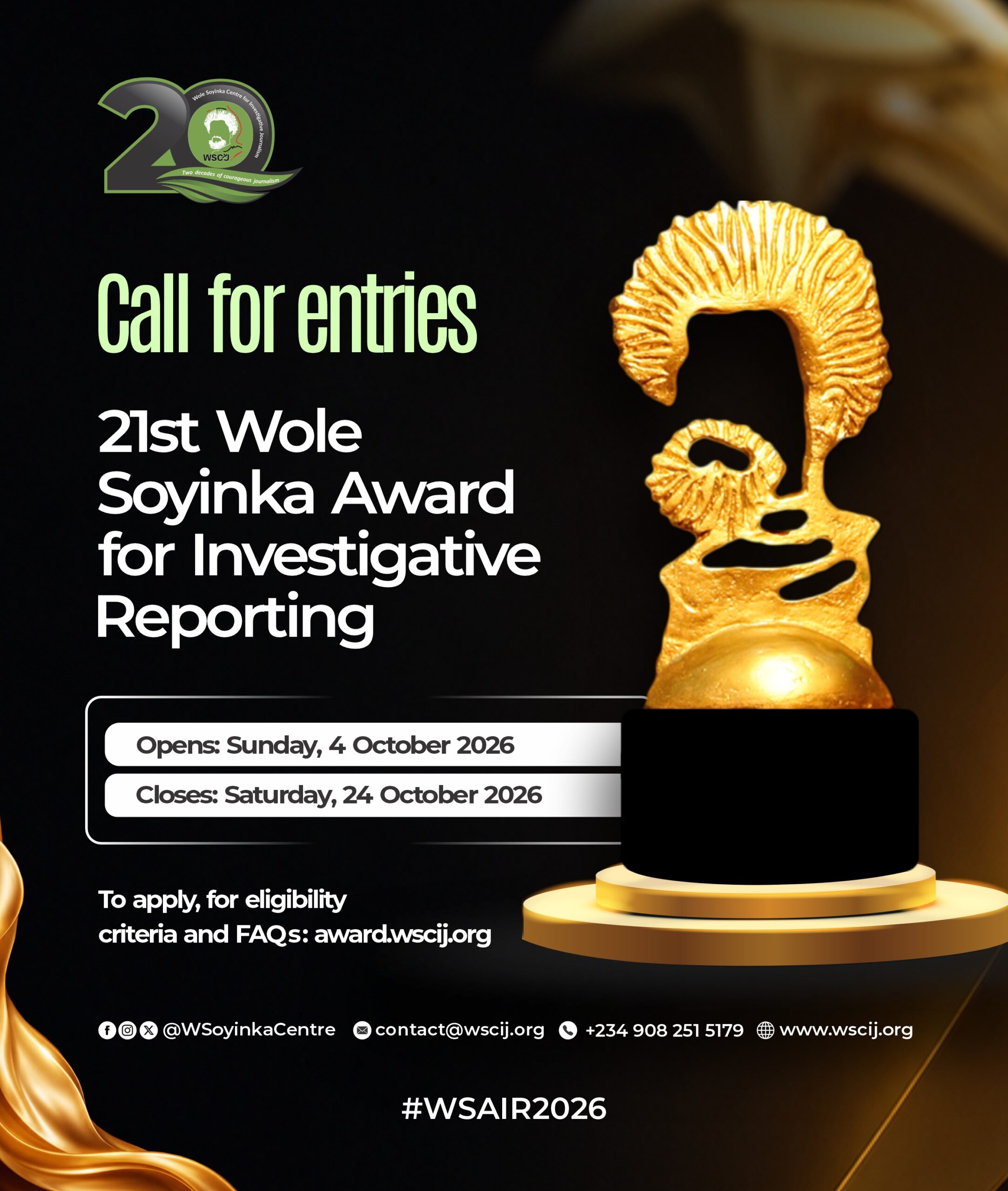 CALL FOR ENTRIES FOR AWARD POSTER DESIGN CALL FOR ENTRIES FOR AWARD POSTER DESIGN